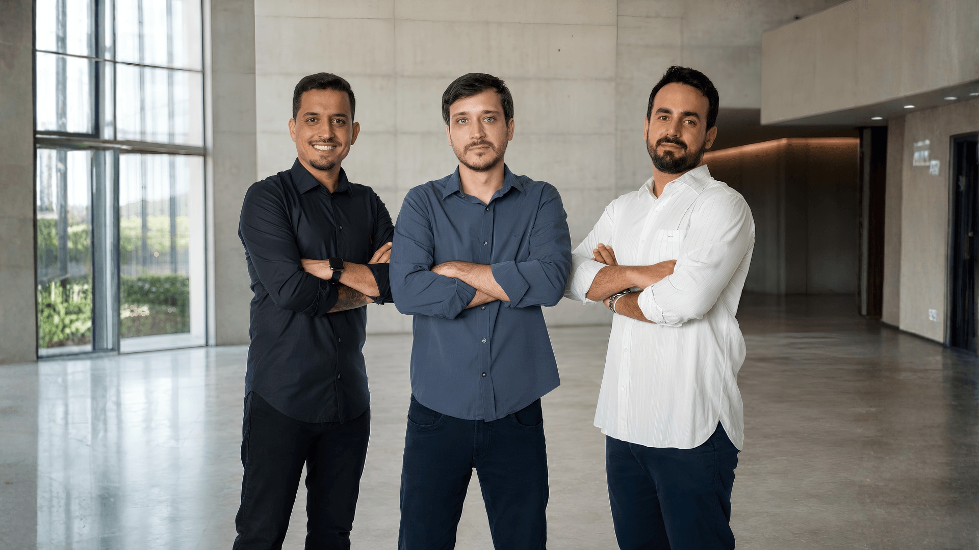 Iago Boaventura, André Minho e Gabriel Nogueira, sócios da Condominial Salvador